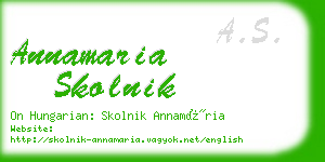 annamaria skolnik business card
